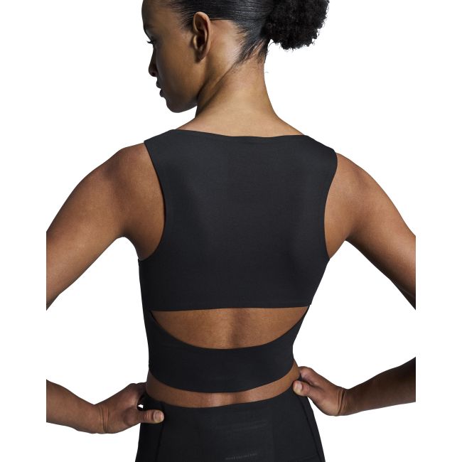 On - bustiera - Studio Open Back Crop W - Black