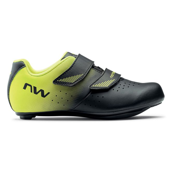 Northwave - pantofi ciclism sosea - Core Junior - Black | Yellow Fluo