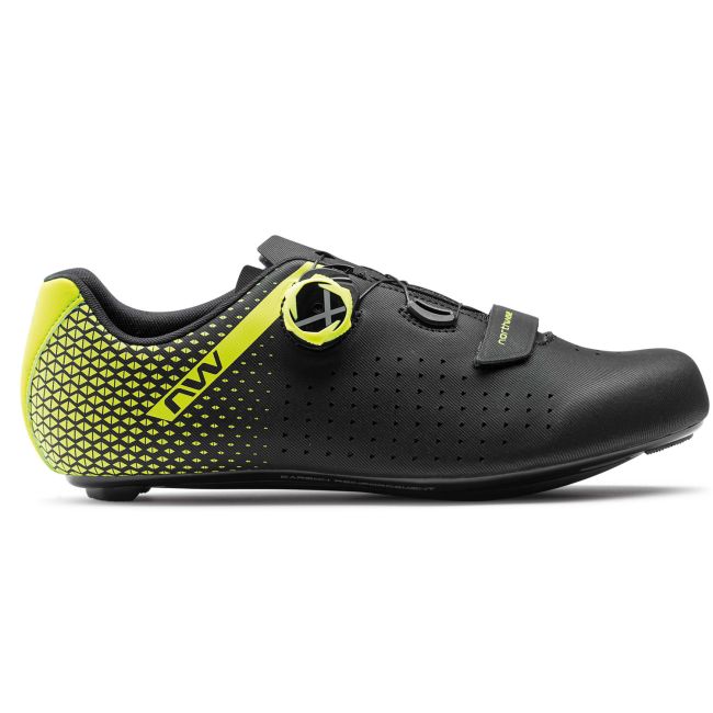 Northwave - pantofi ciclism sosea - Core Plus 2 - negru-fluo galben