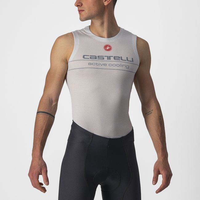 Castelli - bluza de corp fara maneci - Active Cooling Sleeveless - 25-35 gr C - gri argintiu