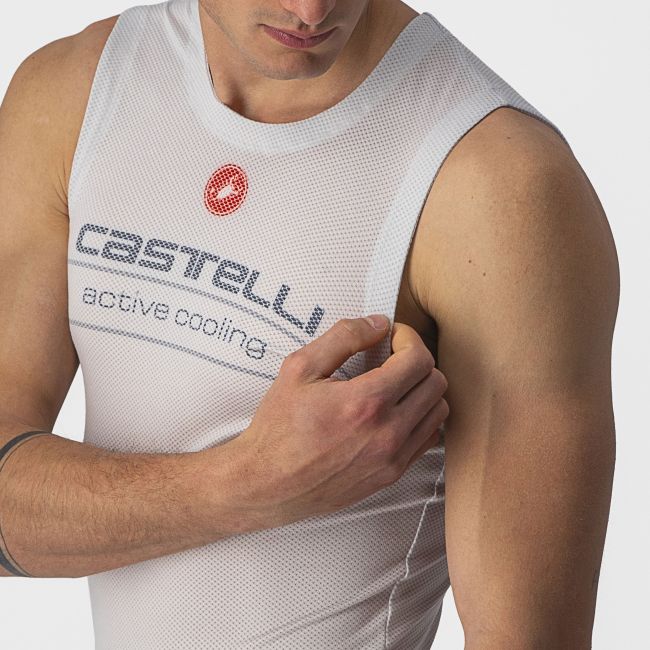 Castelli - bluza de corp fara maneci - Active Cooling Sleeveless - 25-35 gr C - gri argintiu