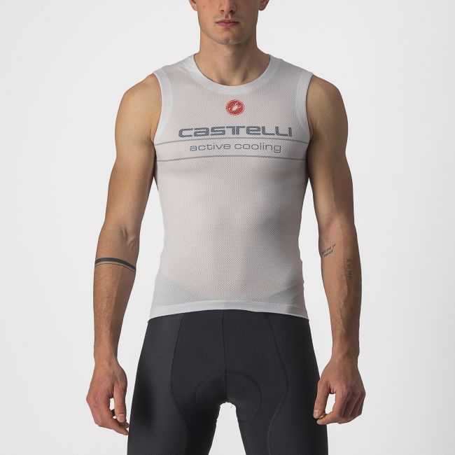 Castelli - bluza de corp fara maneci - Active Cooling Sleeveless - 25-35 gr C - gri argintiu