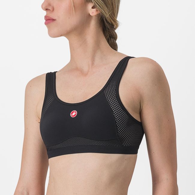 Bustieră ciclism Castelli Rosso Corsa Bra - neagră | ultraușoară