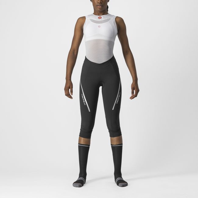 Castelli - pantaloni ciclism 3/4 cu bretele - Velocissima 3 Knicker - negru | argintiu