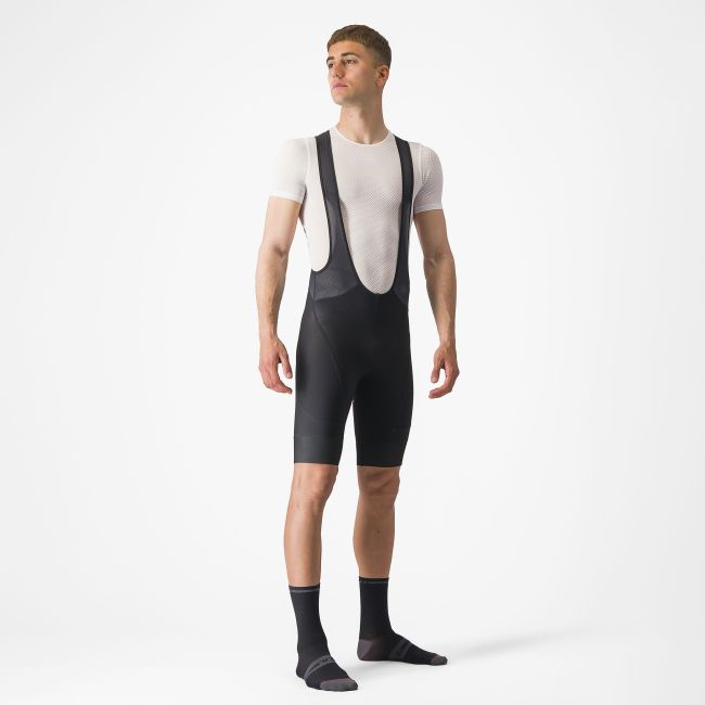 Castelli - pantaloni ciclism scurti cu bretele - Endurance 3 Bibshort - 15-35 gr C - negru