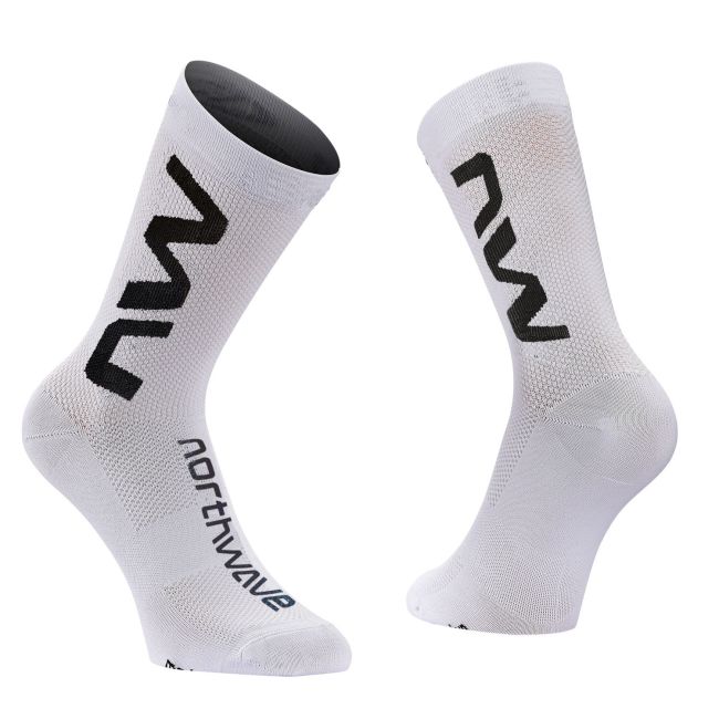 Northwave - sosete ciclism - Extreme Air - inaltime 17 cm - alb-negru