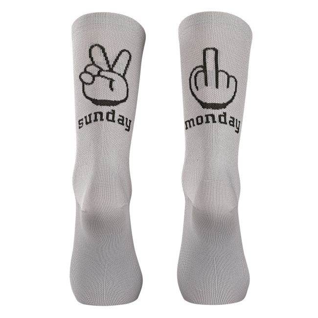 Northwave - sosete ciclism - Sunday Monday Sock - Light Grey | Forest Green