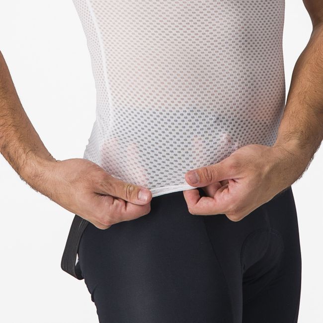 Castelli - bluza de corp cu maneca scurta - Pro Mesh 2.0 Short Sleeve - 15-28 gr C - alb