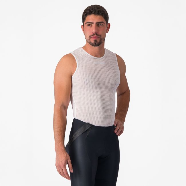 Castelli - bluza de corp fara maneci - Pro Mesh 2.0 Sleeveless - 15-28 gr C - alb
