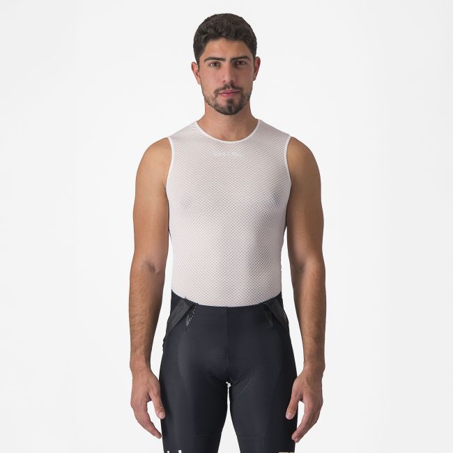 Castelli - bluza de corp fara maneci - Pro Mesh 2.0 Sleeveless - 15-28 gr C - alb