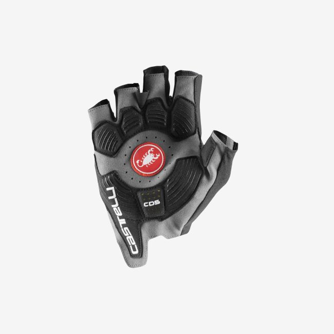Castelli - manusi ciclism degete scurte - Rosso Corsa Pro V Glove - gri inchis