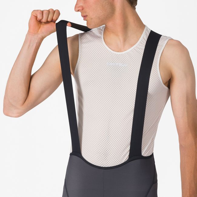 Castelli - pantaloni ciclism scurti cu bretele - Competizione 2 Bibshort - 15-35 gr C - gri inchis