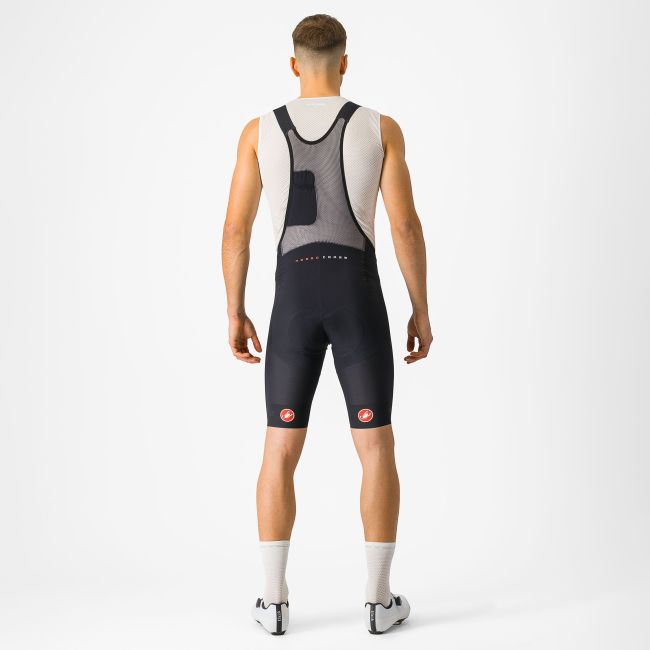 Castelli - pantaloni ciclism scurti cu bretele - Superleggera Bibshort - 20-40 gr C - negru