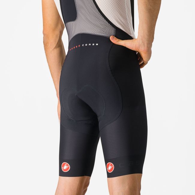 Castelli - pantaloni ciclism scurti cu bretele - Superleggera Bibshort - 20-40 gr C - negru