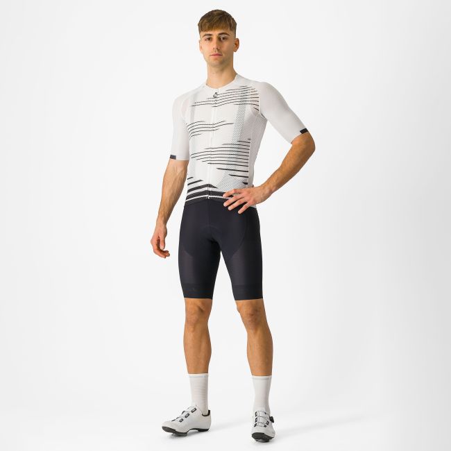 Castelli - pantaloni ciclism scurti cu bretele - Superleggera Bibshort - 20-40 gr C - negru