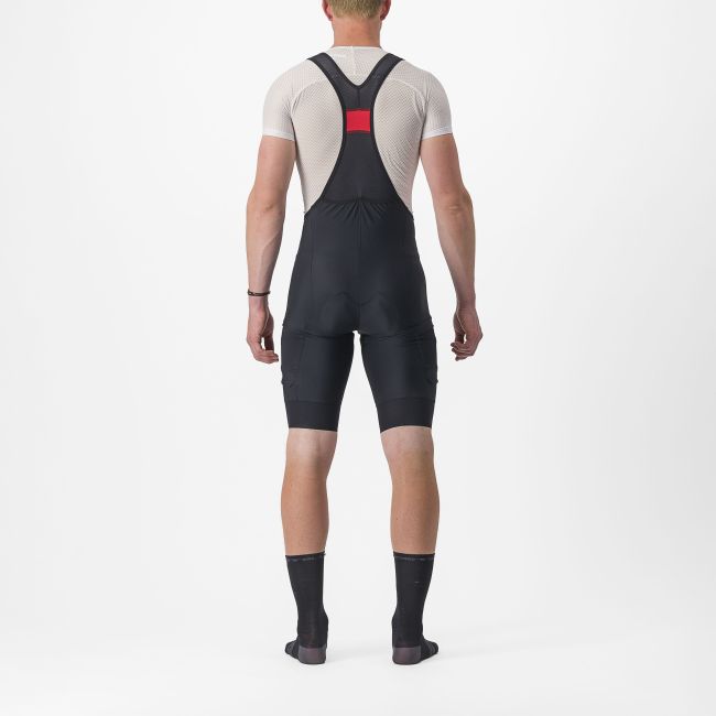 Castelli - pantaloni ciclism scurti cu bretele - Unlimited Cargo Bibshort - 15-35 gr C - negru