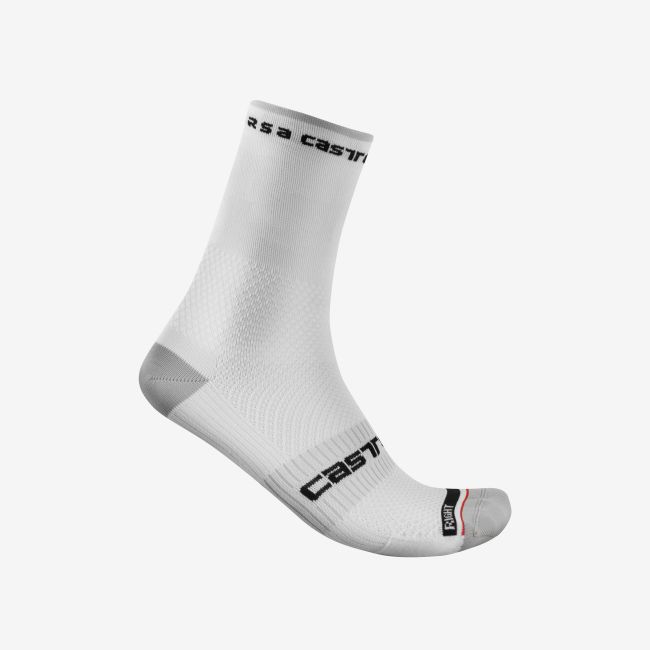 Castelli - sosete ciclism - Rosso Corsa Pro 15 Sock - alb