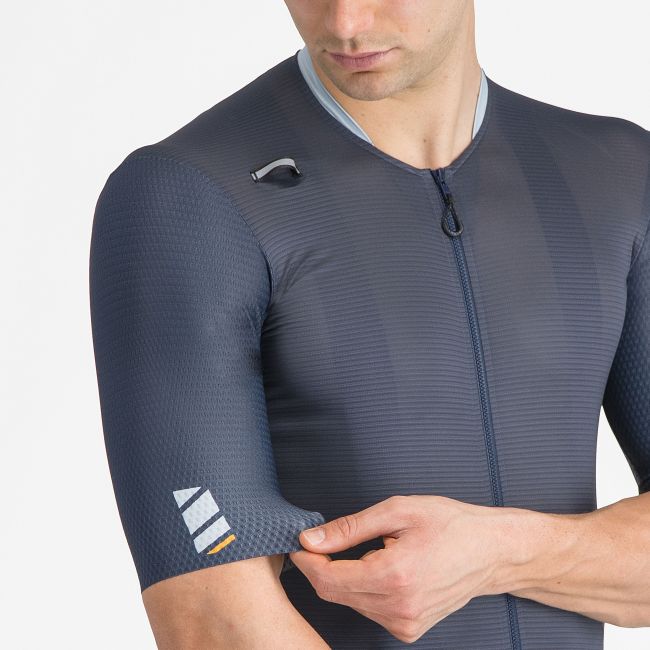 Castelli - tricou ciclism maneca scurta race fit - Unlimited Pro Jersey - 18-35 gr C - albastru | portocaliu