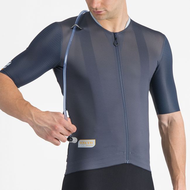 Castelli - tricou ciclism maneca scurta race fit - Unlimited Pro Jersey - 18-35 gr C - albastru | portocaliu