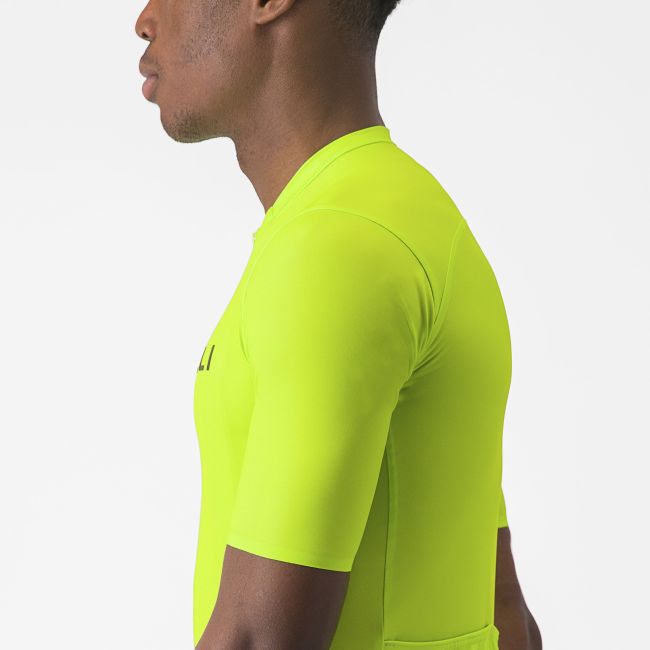 Castelli - tricou ciclism maneca scurta regular fit - Prologo Lite Jersey - 16-38 gr C - verde lime | verde inchis