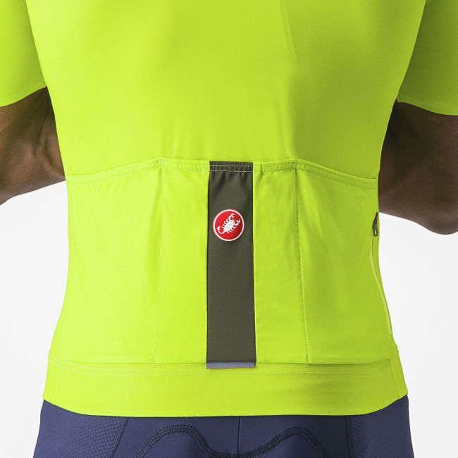 Castelli - tricou ciclism maneca scurta regular fit - Prologo Lite Jersey - 16-38 gr C - verde lime | verde inchis