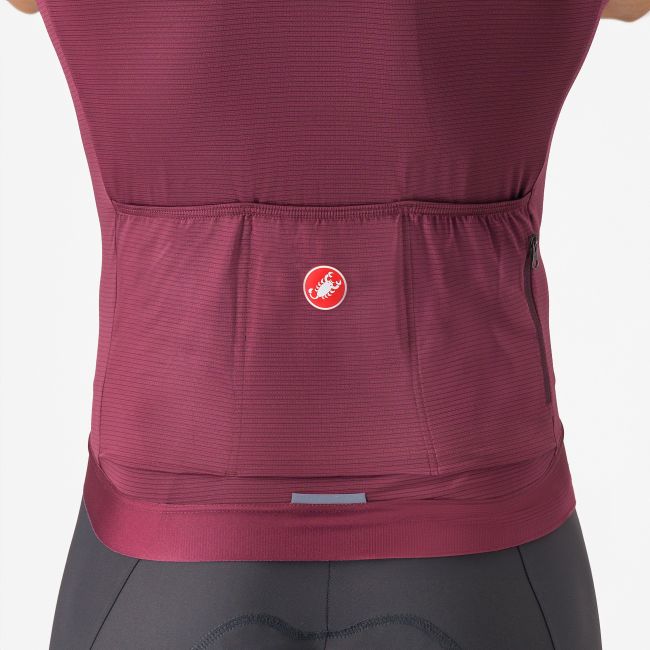 Castelli - tricou ciclism maneca scurta tailored fit - Espresso Jersey - 18-35 gr C - bordo | argintiu