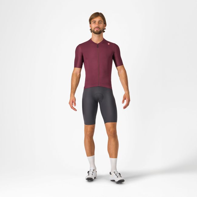 Castelli - tricou ciclism maneca scurta tailored fit - Espresso Jersey - 18-35 gr C - bordo | argintiu