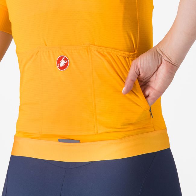 Castelli - tricou ciclism maneca scurta tailored fit - Espresso W Jersey - portocaliu