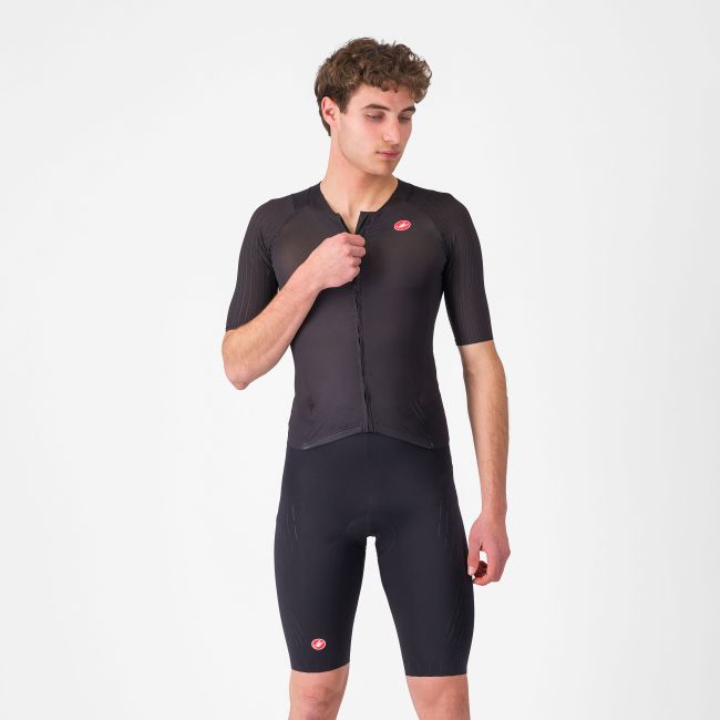 Castelli - costum triatlon cu maneca scurta - Free Sanremo 3 Suit Short Sleeve - negru
