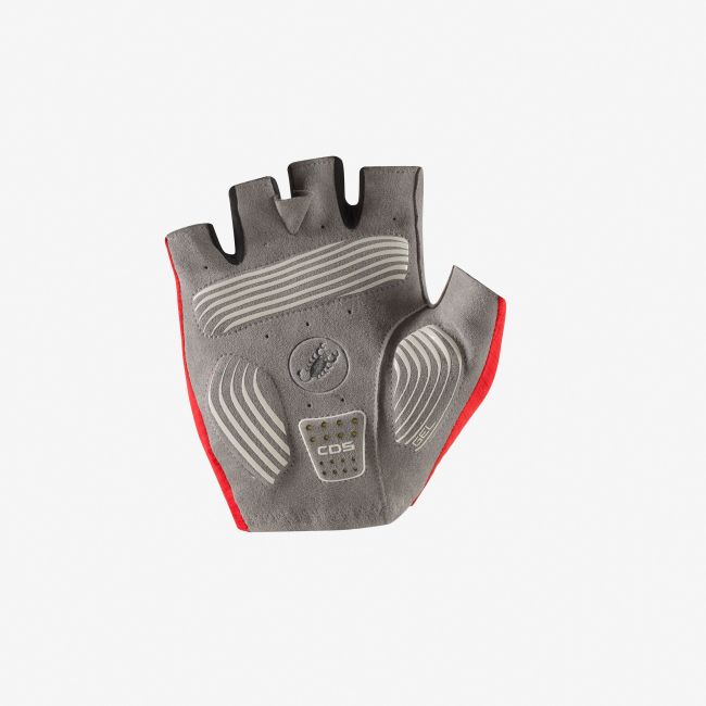 Castelli - manusi ciclism degete scurte - Espresso Glove - rosu aprins