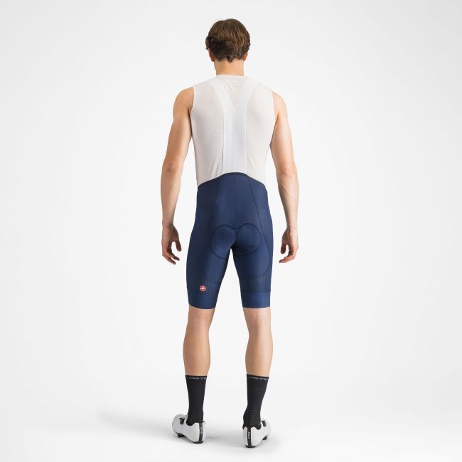 Castelli - pantaloni ciclism scurti cu bretele - A/C Bibshort - 22-40 gr C - albastru belgian