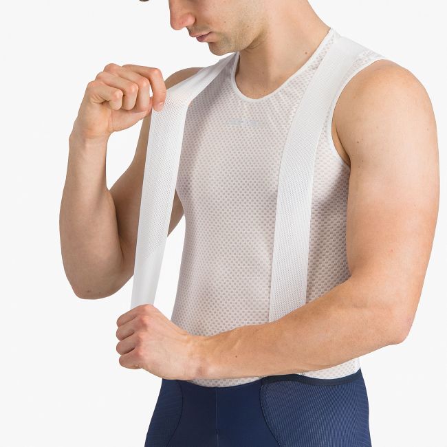 Castelli - pantaloni ciclism scurti cu bretele - A/C Bibshort - 22-40 gr C - albastru belgian