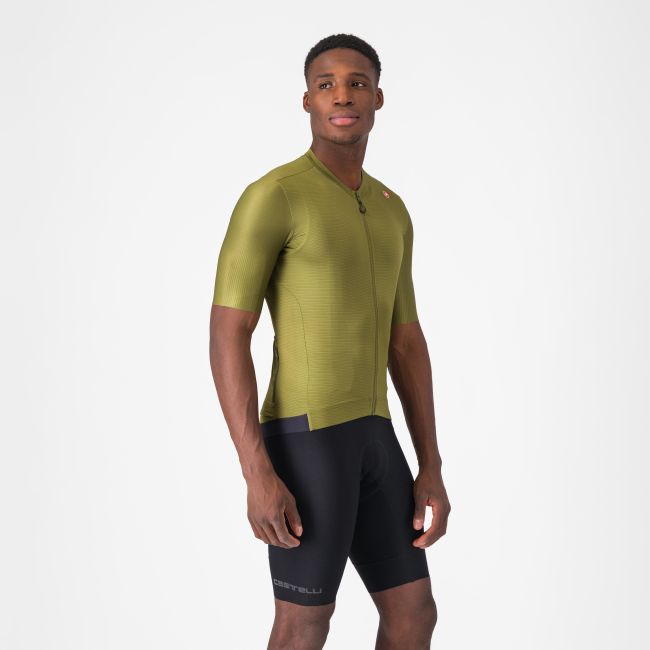 Castelli - pantaloni ciclism scurti cu bretele - Espresso Bibshort - 15-35 gr C - negru