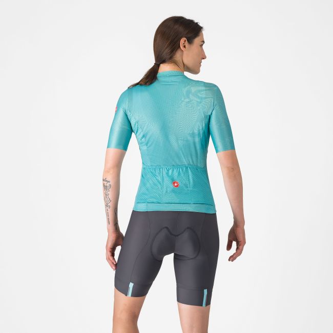 Castelli - pantaloni ciclism scurti cu bretele - Prima 2 Dt Bibshort - 16-35 gr C - gri inchis | albastru