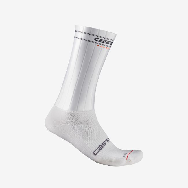 Castelli - sosete ciclism - Fast Feet 3 Sock - alb
