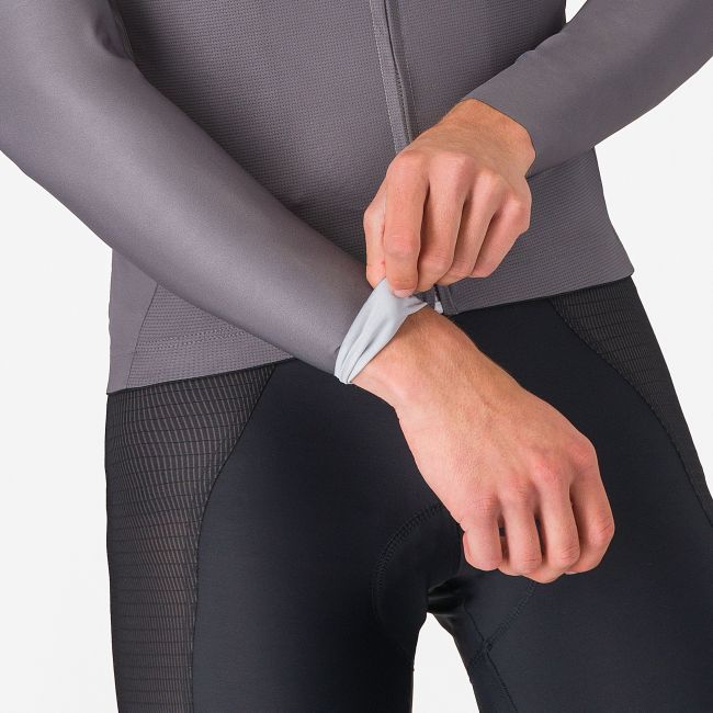 Castelli - tricou ciclism maneca lunga tailored fit cu protectie solara - Upf Long Sleeve Jersey - gri argintiu