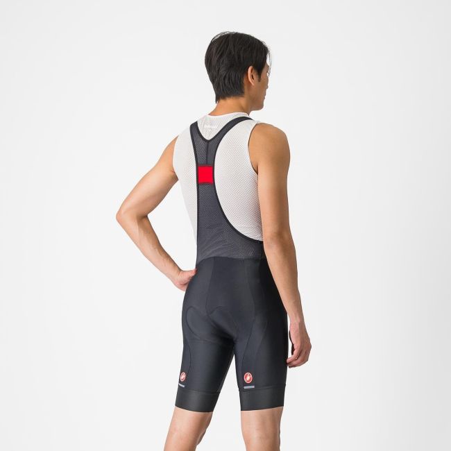 Castelli - pantaloni ciclism scurti cu bretele - Entrata 2 Bibshort - 15-35 gr C - negru
