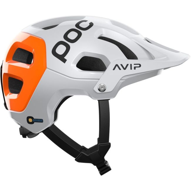 POC - casca MTB - Tectal Race - hydrogen white matt I fluorescent orange AVIP