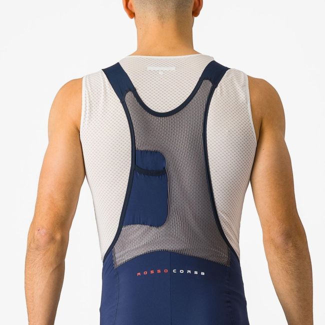 Castelli - pantaloni ciclism scurti cu bretele - Superleggera Bibshort - 20-40 gr C - albastru belgian