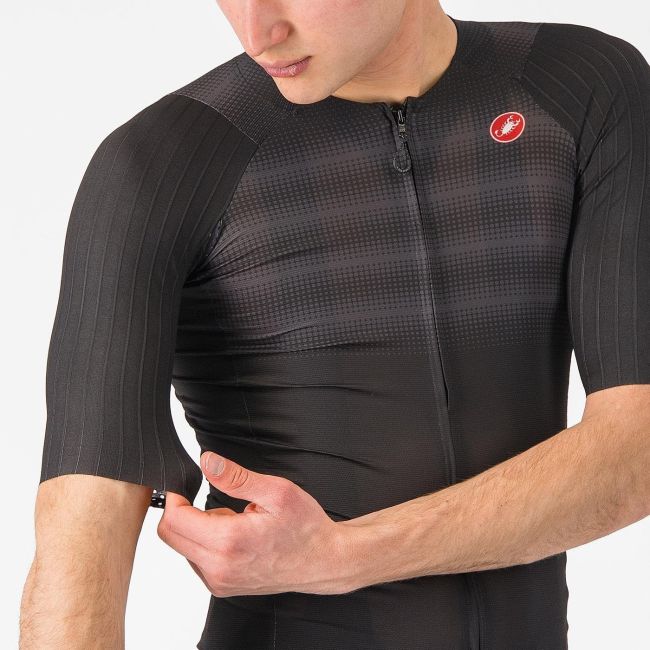 Castelli - tricou ciclism maneca scurta race fit - Aero Race 8S Jersey - 18-36 gr C - negru