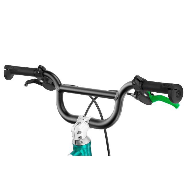 Bicicleta copii Woom 1 Go Plus cu roti 14" - albastru Metallic Turquoise Petrol