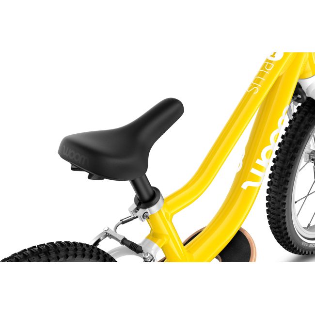 Bicicleta copii Woom 1 Go Plus cu roti 14" galben Vibrant Yellow