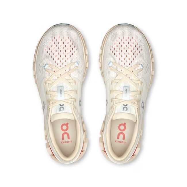 On - pantofi alergare - Cloud X 4 W - crem | roz