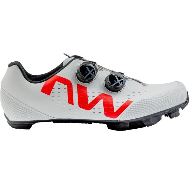 Northwave - pantofi ciclism MTB XC - Rebel 3 - Light Grey | Red Fluo