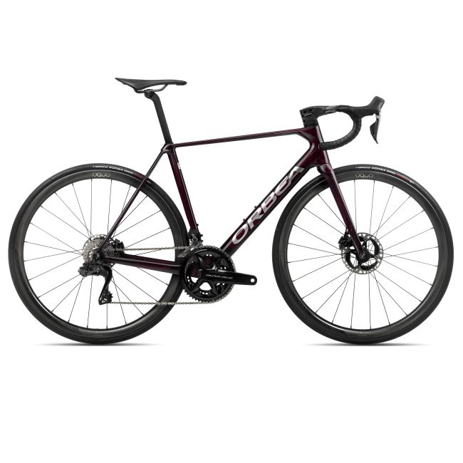 Bicicletă șosea race Orbea ORCA M10iLTD PWR - Wine Red Carbon View | Titanium (Gloss)