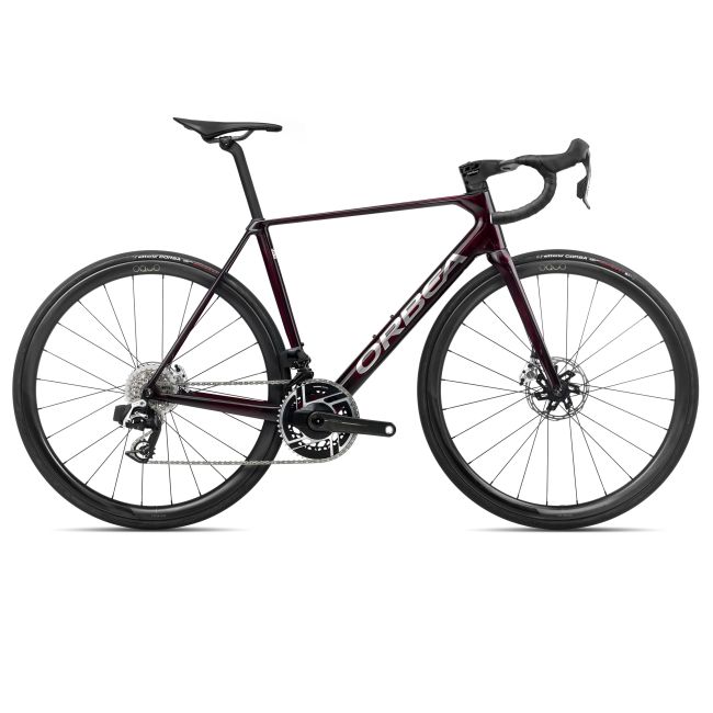 Bicicletă șosea race Orbea ORCA M11eLTD PWR - Wine Red Carbon View | Titanium (Gloss)