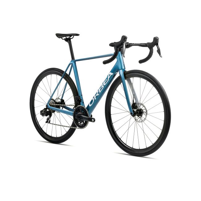 Bicicletă șosea race Orbea ORCA M21eTEAM PWR - Slate Blue | Halo Silver (Matt)