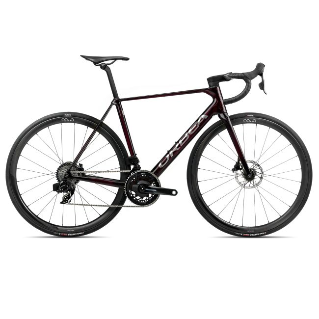 Bicicletă șosea race Orbea ORCA M21eTEAM PWR - Wine Red Carbon View | Titanium (Gloss)