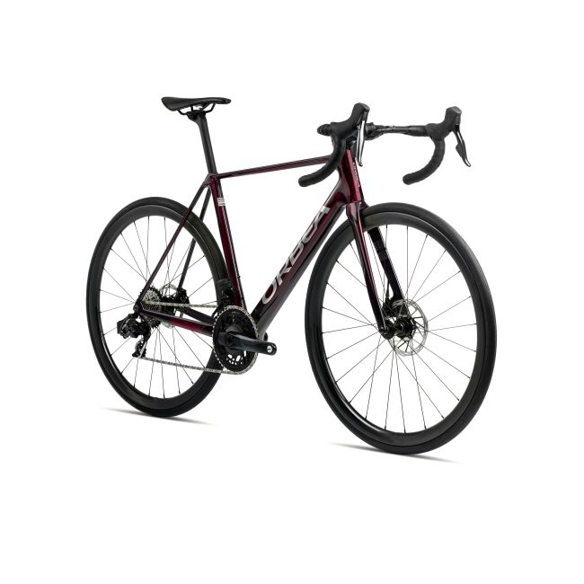 Bicicletă șosea race Orbea ORCA M21eTEAM PWR - Wine Red Carbon View | Titanium (Gloss)