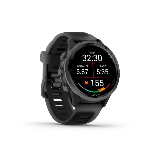 Garmin Forerunner 570 - 42 mm - ceas multisport cu GPS si AMOLED - negru Slate Gray Aluminium with Translucent Black | Black Band